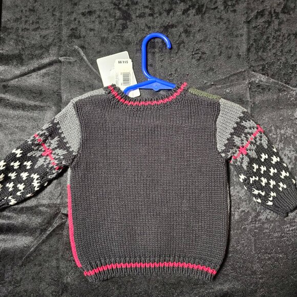 NWT Baby Holiday Patchwork Christmas Sweater – 0–3 Months - Picture 2 of 2